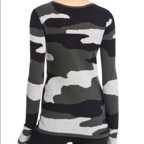 AQUA camo crewneck cashmere - Picture 2 of 3